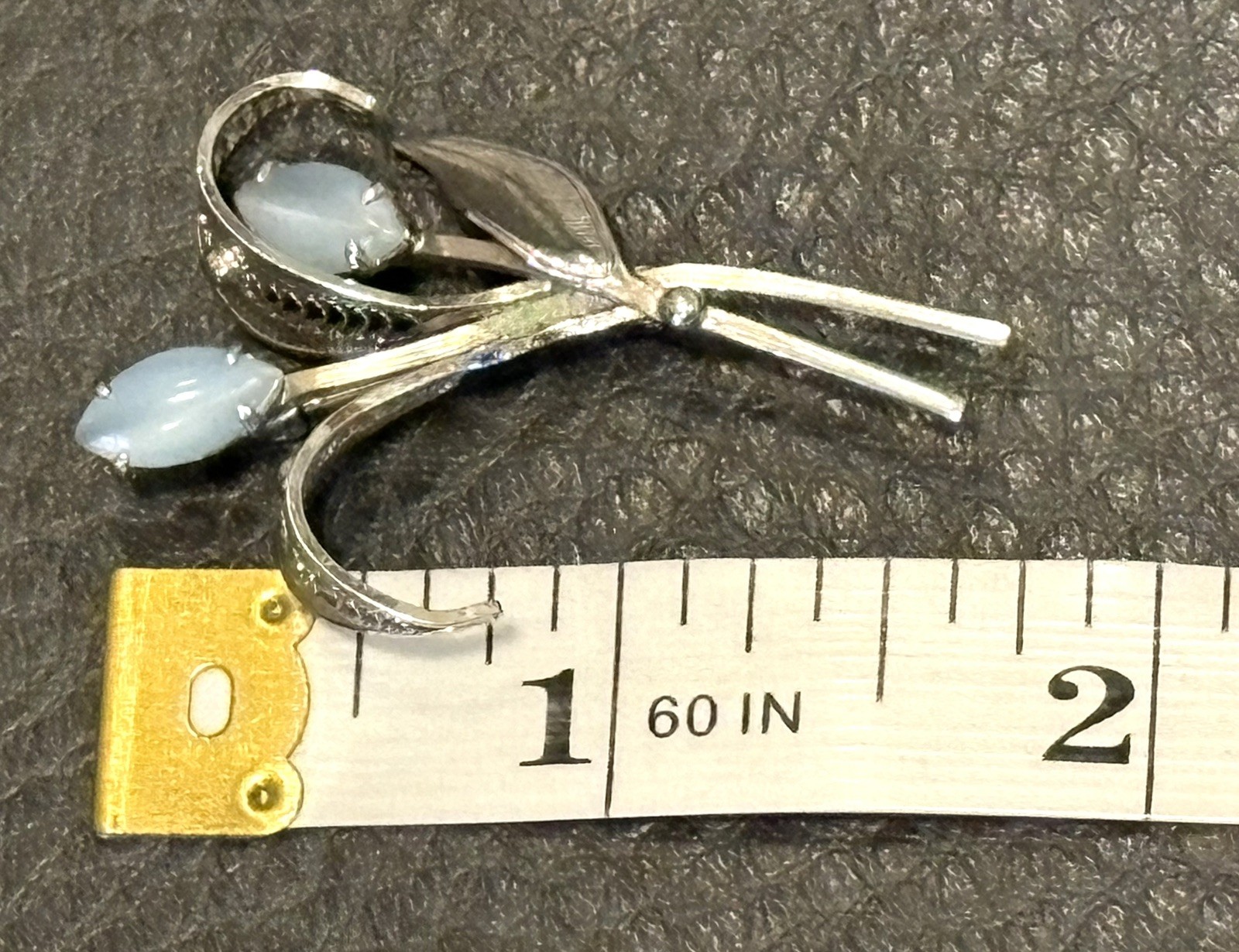 Dixelle 925 Solid Sterling Silver Leaf Brooch wit… - image 5