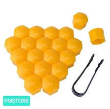 20x COPRIBULLONI 17MM TAPPI PER RUOTE AUTO IN ABS VERDE UNIVERSALI COPRI DADI