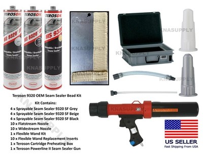 Teroson MS 9320 SF Grey, Black, Tan Sprayable Seam Sealer OEM Bead Kit