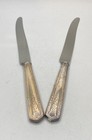 Vintage Silver-Tone Dinner Knife Set 2 Piece Monogram L Stainless Steel Blades — photo 6