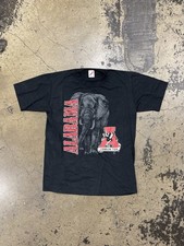 1990s Alabama Crimson Tide College T-Shirt Sz L Made In USA Football Black