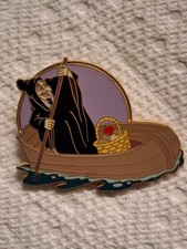 Disney Auctions Pin Old Hag in Boat with Basket LE 500 Snow White 2005