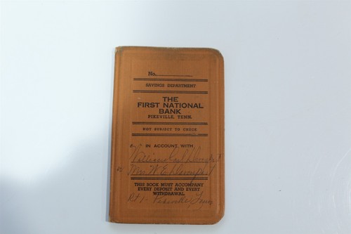 Vintage Banking Collectible The First National Bank Savings Book 1966 - 1975