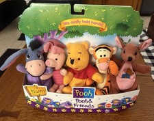 Vintage 1997 Mattel Disney "Pooh  Friends" Plush Toy Set Brand New
