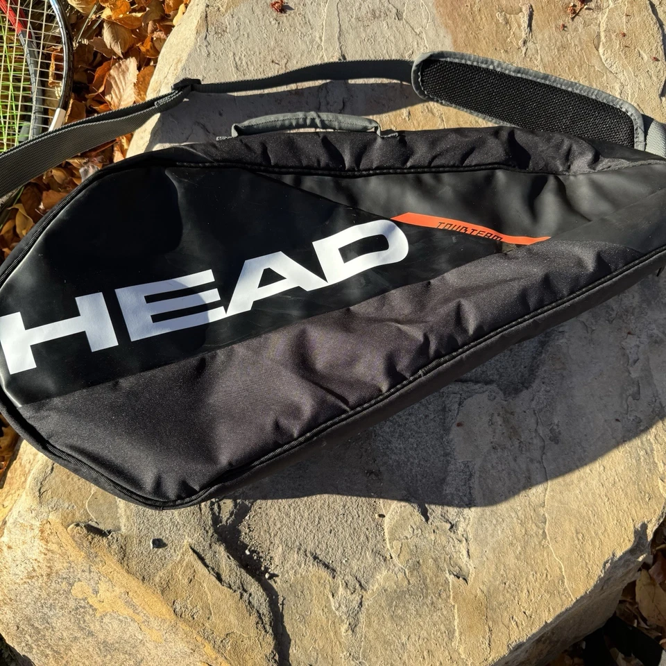 Bolsa de raqueta de tenis HEAD Tour Team 3R negra naranja roja interior 3 raquetas Foto 2 de 4