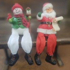 Santa And Frosty the Snowman Shelf Sitters