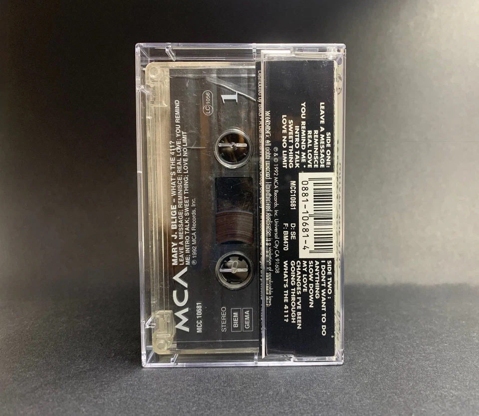 Mary J Blige WHAT'S THE 411? Vintage Cassette MCC 10681 **1ST ISSUE 1992** RARE - Image 4 of 4