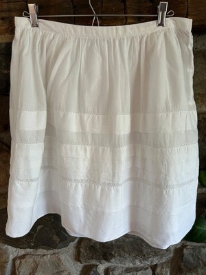 Gap Women s Designed & Crafted Size 10 White Tiered Cotton Skirt