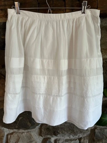 Gap Women’s Designed & Crafted Size 10 White Tiered Cotton Skirt