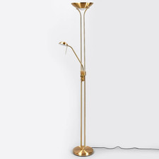 Lindby Stehlampe Standleuchte LED Leselicht messing dimmbar Josefin