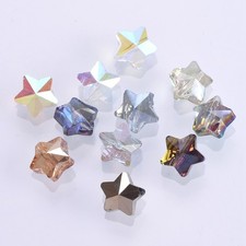 20pcs 8mm Star Shape Faceted Crystal Glass Loose Beads For Jewelry Making Lot