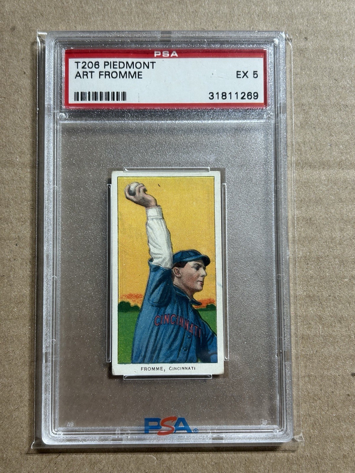 1909-11 T206 ART FROMME PIEDMONT 350 PSA 5 EX