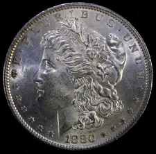 1880 $1 Morgan Silver Dollar BU UNCIRCULATED #M10