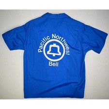 Vintage Nat Nast Bowling Shirt Size M 60s Screen Printed Pacific North West Bell