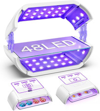UV Light for Resin 48W 48 Leds Large Double-Sided 360 Lamp, 365-405Nm, 1-10Mi