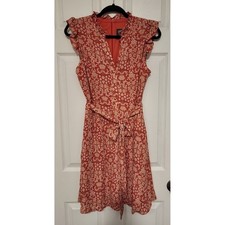 VINCE CAMUTO Floral Belted A-Line Dress 14