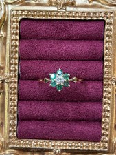 18ct Yellow Gold Emerald And Diamond Ring