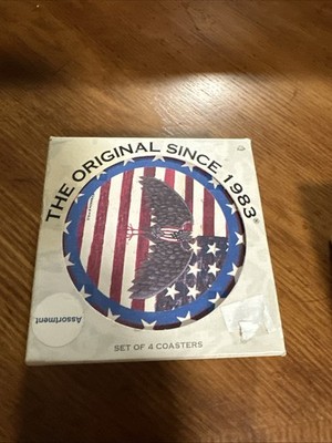 The Original Since 1983 Eagle Design Coaster Set , New And Never Used
