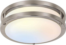 13 Inch Flush Mount LED Ceiling Light Fixture, 2700K/3000K/3500K/4000K/5000K Adj