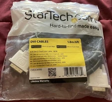 NEW Startech 6ft DVI-D Single Link Video Cable 19-pin Male to Male DVIMM6