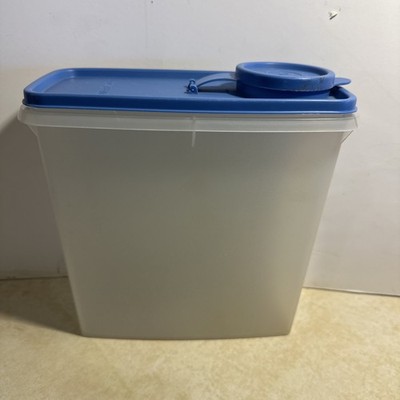 Vintage Tupperware 13 cup Cereal Keeper Container #469 Blue Flip Top