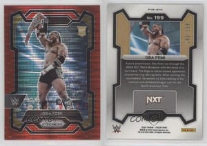 2024 Panini Prizm WWE Red Pulsar Prizm /399 Oba Femi #199 Rookie RC