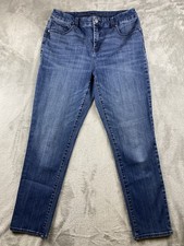 Chico's Jeans Women Size 8R So Slimming Girlfriend Slim Leg Ankle Medium Wash