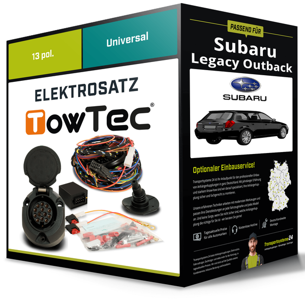 Elektrosatz 13-Pol Universell für Subaru Legacy Outback 11.1998-12.2003 Towtec-image