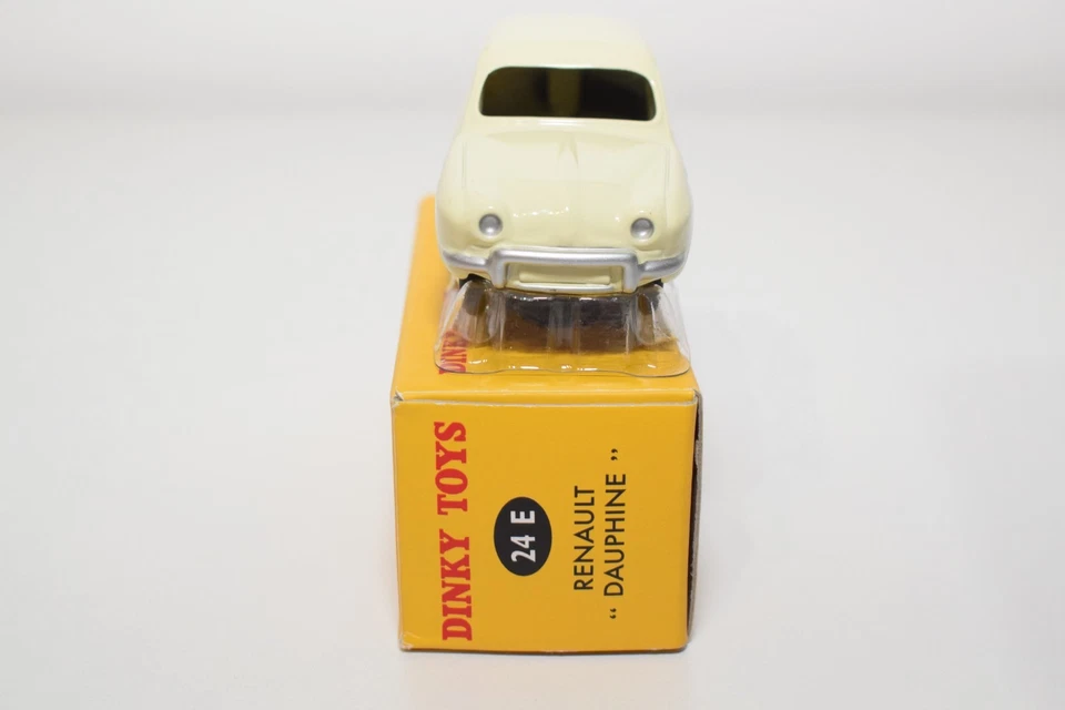 B91 1:43 ATLAS DINKY TOYS 24E 24 E RENAULT DAUPHINE CREAM MIB + LEAFLET - Image 4 of 4
