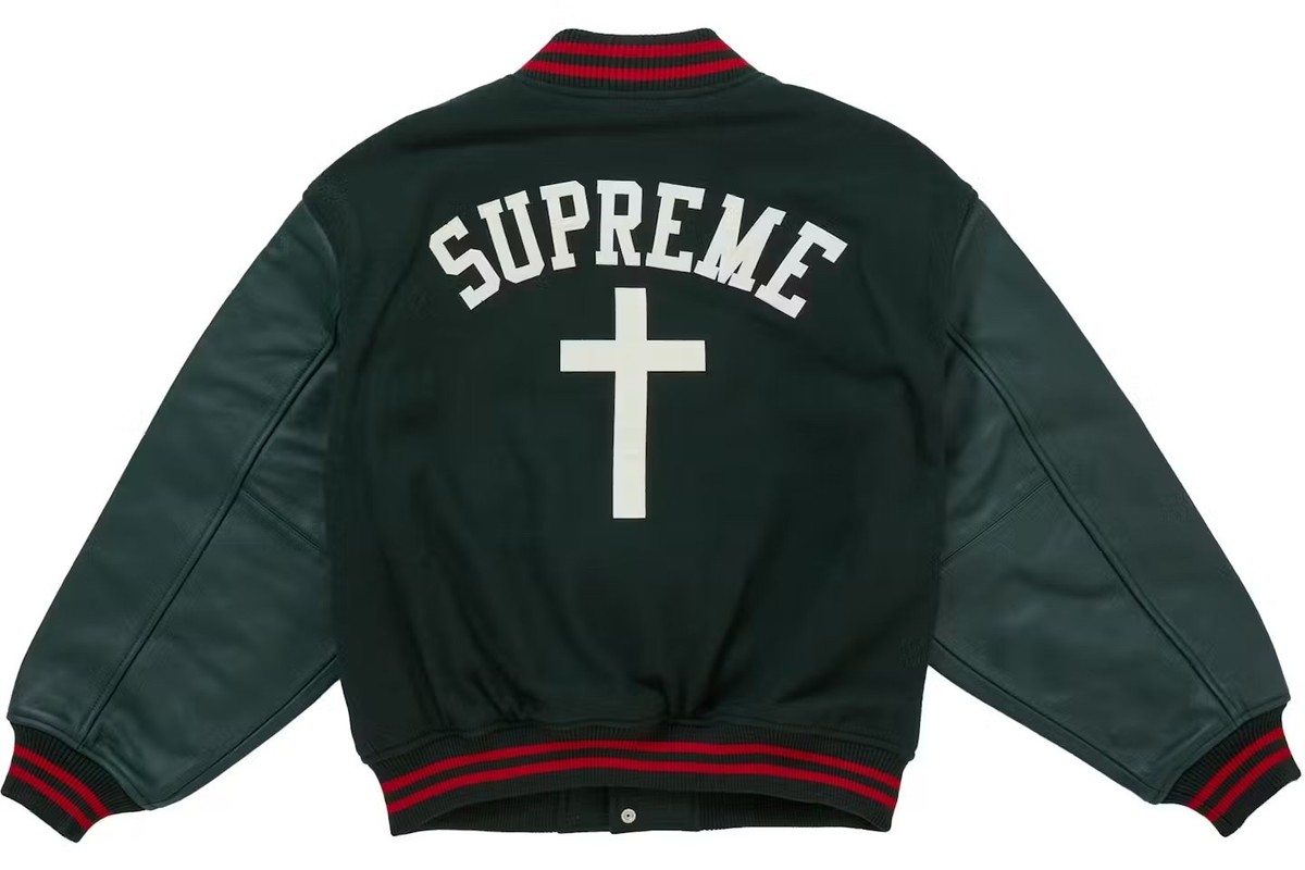 新品 supreme Cross Varsity Jacket XXL SS26 Supreme Cross Varsity Jacket Dark Green xxl | eBay
