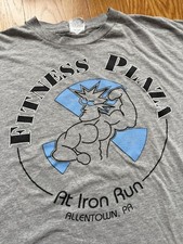 VTG 90s Fitness Gym For the Health of It T Shirt Muscle Bodybuilding USA XXL