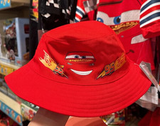 Authentic HongKong Disney 2026 Cars Lightning McQueen Red Fisherman Hat New
