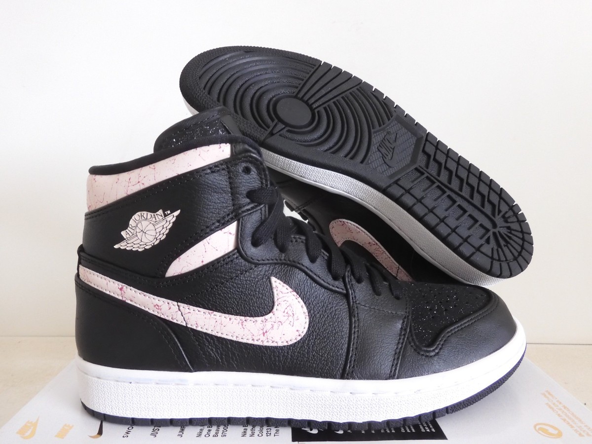Nike Air Jordan 1 Retro Premium Black-Silt Red-Maroon Womens Sz 