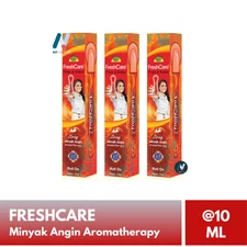 FRESHCARE HOT Medicated Oil Roll On Minyak Angin Aromatherapy Aches Cold Flu 3X