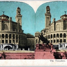 c1900s Paris, France Palais du Trocadéro from 1878 World s Fair Stereoview V35