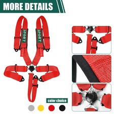 Universal Red 5 Point Camlock Quick Release Racing Seat Belt Harness Universal Red 5 Point Camlock Quick Release Racing Seat Belt Harness