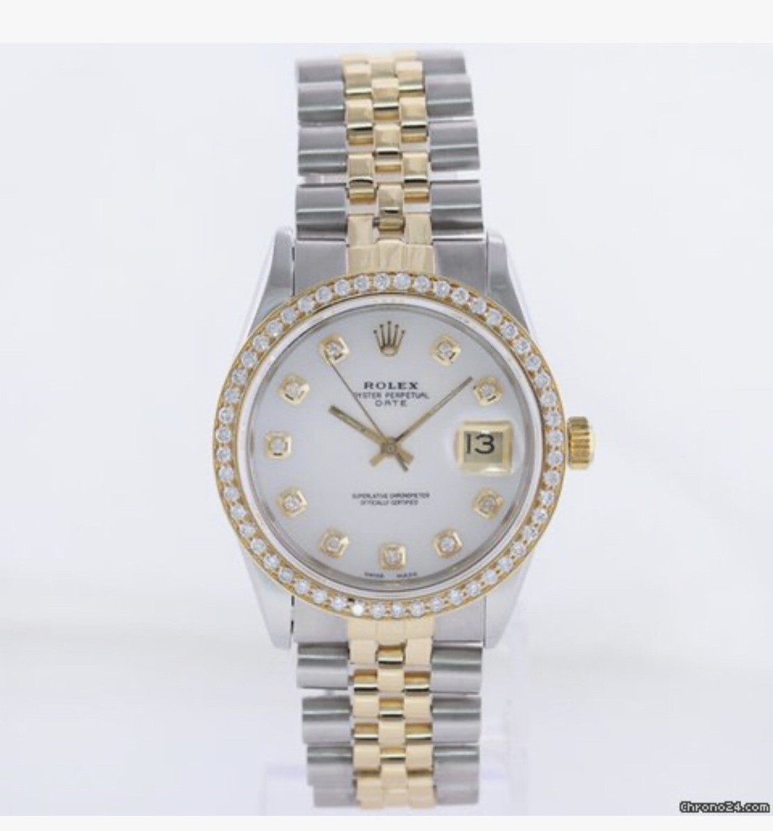 Rolex Oyster Perpetual Date White Mother of Pearl Women's