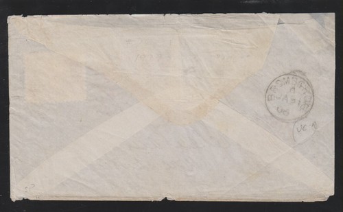 Scott 78 on Jan 1866 tissue paper cover to England carried on the Australasia - Picture 2 of 2