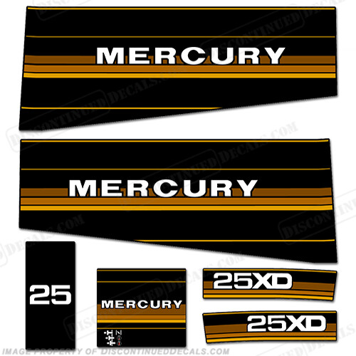 Fits Mercury 1985 25HP Outboard Engine Decals - Picture 1 of 1