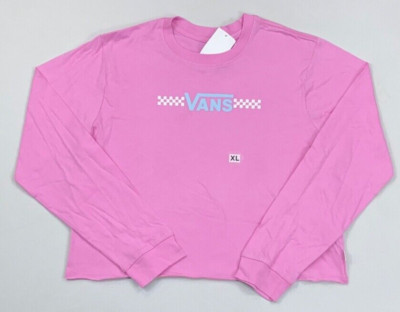NEW Women's Junior's Vans Crop Tight Fit Long Sleeve Shirt XL (16)