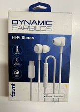 Tzumi Dynamic Hi-Fi Stereo Earbuds for Apple iPod iPad iPhone White