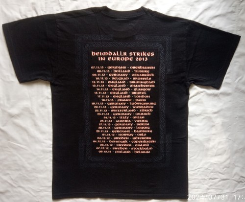 t-shirt Amon Amarth.Heimdallr colpisce in Europa 2013.taglia M Ghost Arch Enemy - Foto 2 di 12