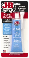 JB Weld 31310 Clear RTV Acetoxy Silicone Sealant - 3 Oz.