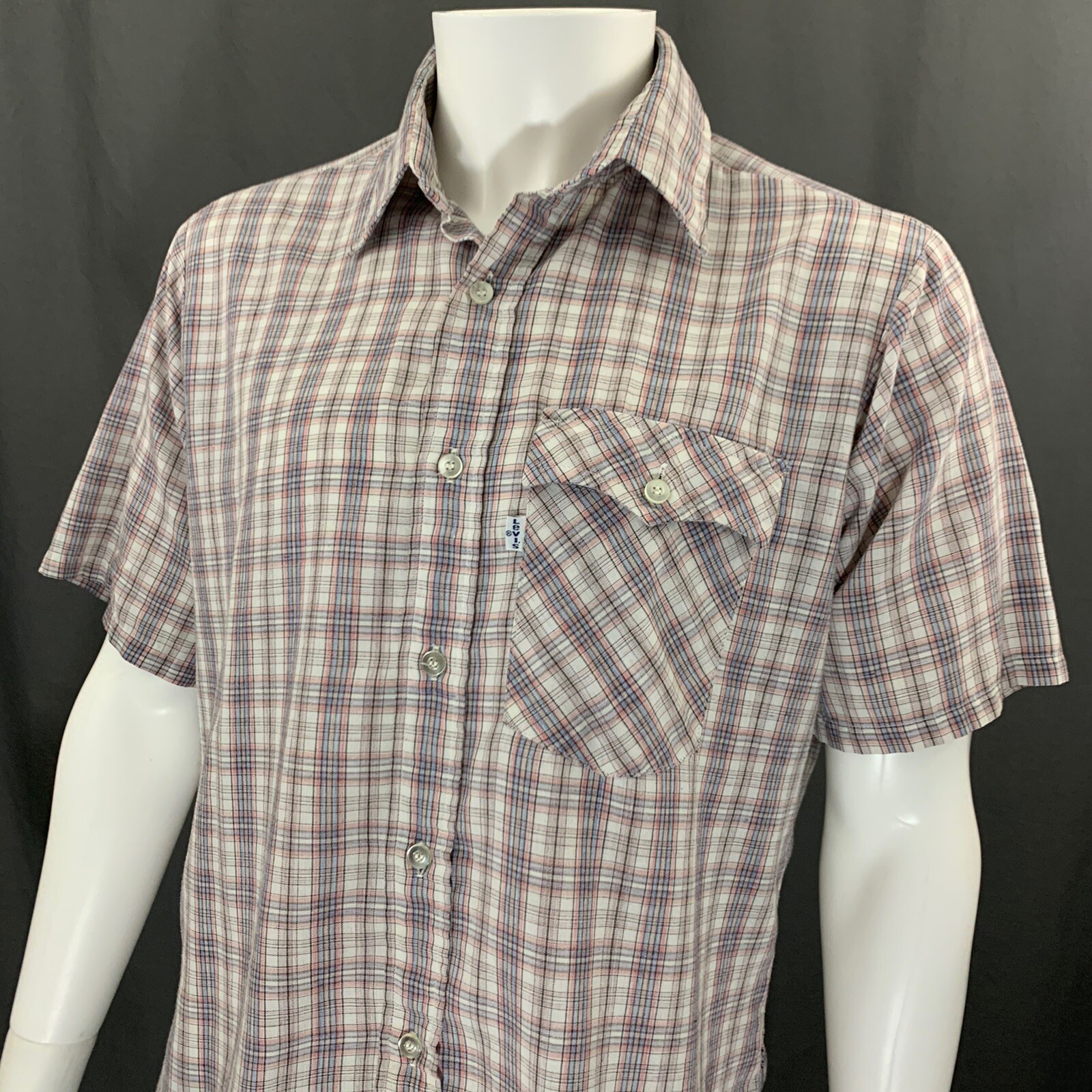 Levi’s Strauss Multi-Colored Plaid Button Front S… - image 1