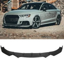 For AUDI S3 RS3 A3 Front Bumper Lip Spoiler Splitter Body Kit Glossy Black