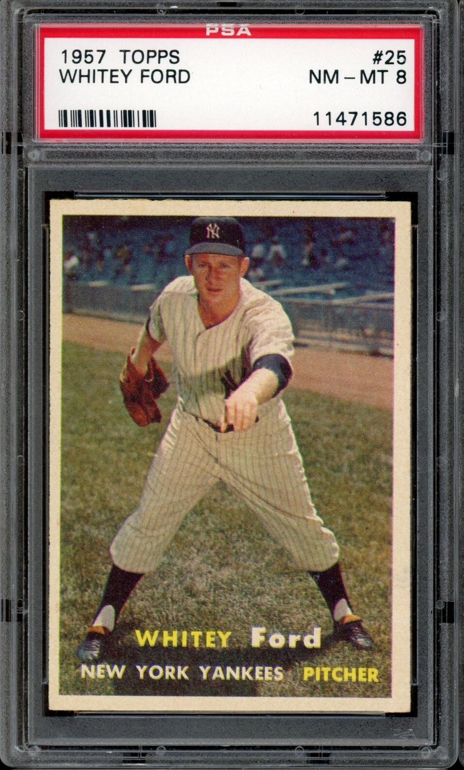 1957 Topps Baseball #25 Whitey Ford PSA 8