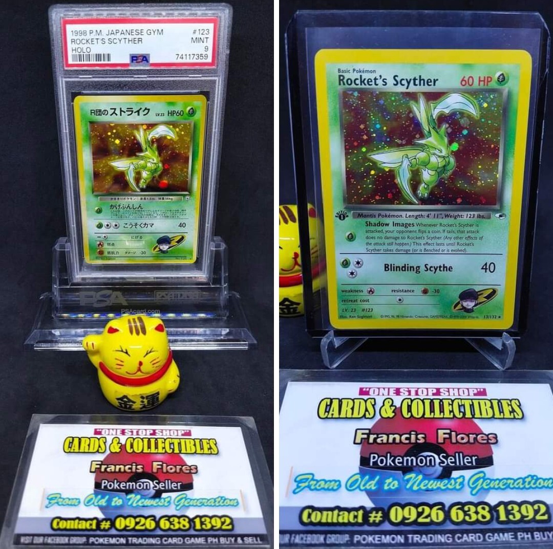 Pokemon Card - PSA 9: ROCKET'S SCYTHER #13 - HOLO (GYM HEROES) 1st