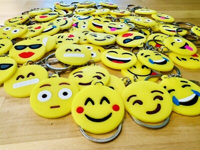 1 x Schlüsselanhänger Emoji | Smileys freie Auswahl 10 verschiedene Emojis NEU