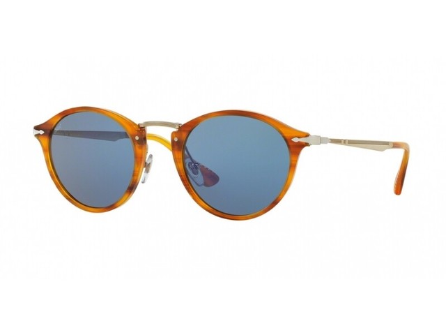 Persol PO3166S 51-22 Occhiali da Solle Marrone a Strisce con Lenti  Non-Polarizzati - Blu | Acquisti Online su eBay