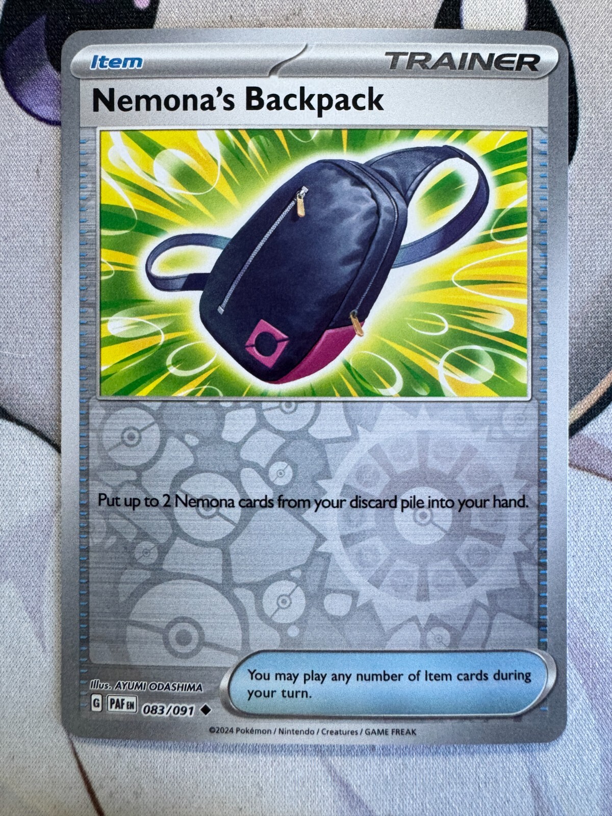 Nemona's Backpack Reverse Holo Pokemon TCG Card BKAV227 English